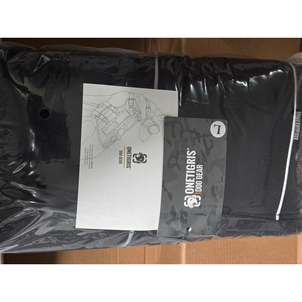 OneTigris Dog Tactical Vest Harness Large K9 Training Black New